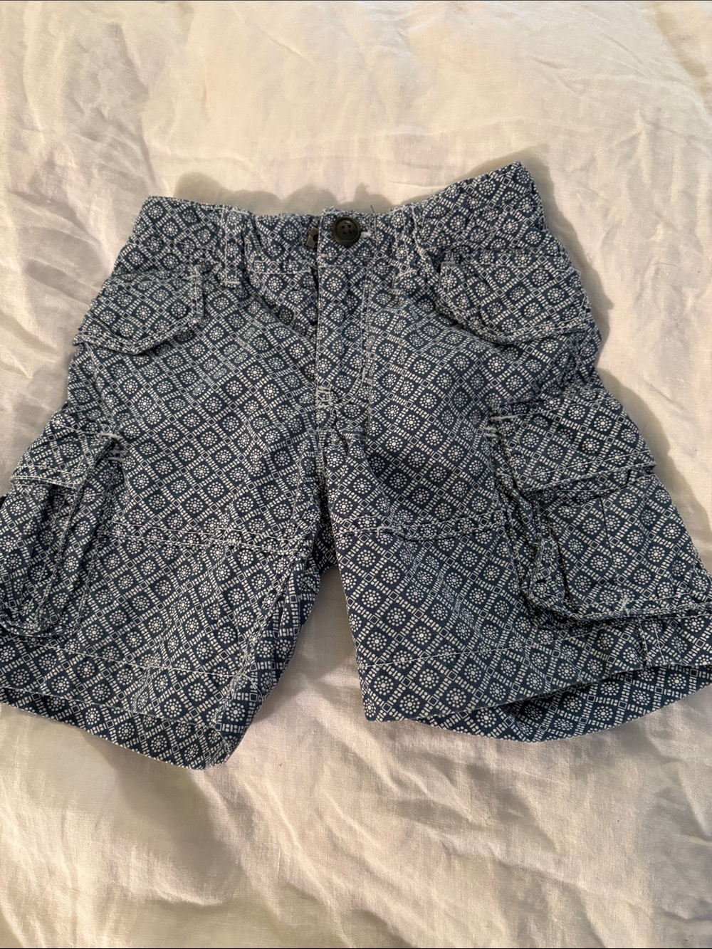 GAP Boy's Blue Geometric Cargo Shorts
